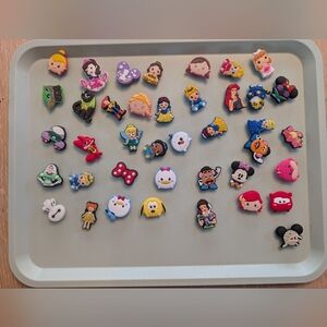 Random Mixed Bulk Lot 40 Pieces Random  Disney Inspired Croc Shoe Charms